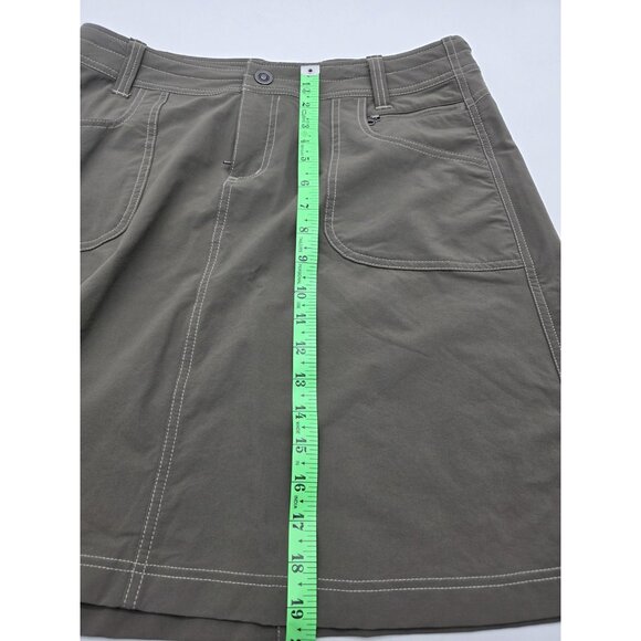 Kuhl Skirt Womens 10 Olive Green Outdoor Hiking Stretch Pockets Casual Utility - Picture 6 of 7